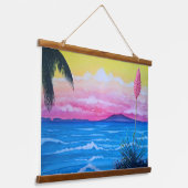Tapisserie Suspendue Océan du coucher du soleil (Angulaire)