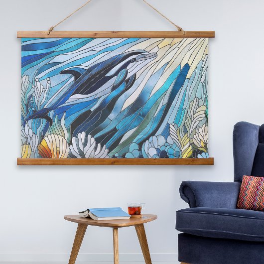 Tapisserie Suspendue Ocean Life - Digital Art Mosaic