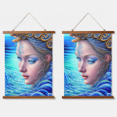 Tapisserie Suspendue Ocean Wave Imaginaire Goddess Art (Double)