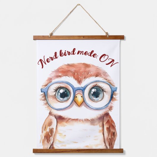 Tapisserie Suspendue Oiseau Nerd geek (Recto)