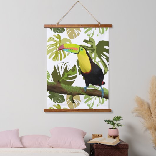 Tapisserie Suspendue Oiseau Toucan Dans La Jungle (Chambre à coucher)