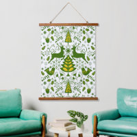Oiseaux de cerfs en fleurs de Noël or