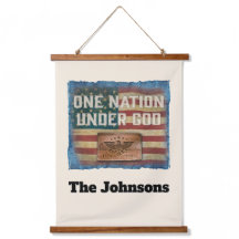 One Nation - Personalized Hanging Wall Tapestry