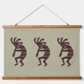 Tapisserie Suspendue Orange Violet Tan Noir Sud-Ouest Kokopelli (Devant)