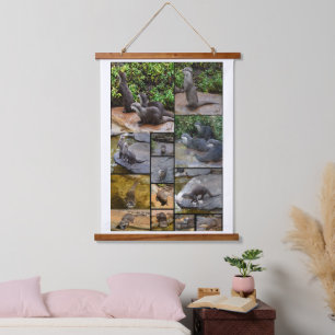 Tapisserie Suspendue **"Otterly Adorable : Un collage photo de Otters
