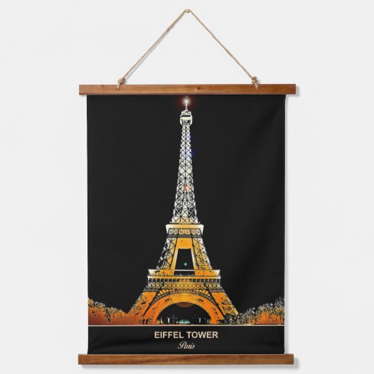 Tapisserie Suspendue Où les rêves touchent le ciel : Tour Eiffel (Recto)