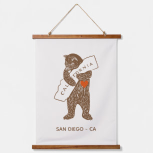 Tapisserie Suspendue Ours de Californie Ville personnalisée