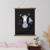 Tapisserie Suspendue Ours De Cartoon Mignonne Dans L'Espace (Chambre à coucher)