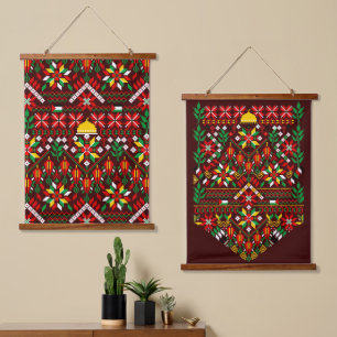 Tapisserie Suspendue Palestine Tatreez Broderie traditionnelle