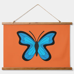Tapisserie Suspendue Papillon Bleu