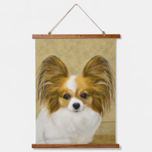 Tapisserie Suspendue Papillon (Hound Tri) Peinture - Art Chien original