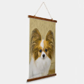 Tapisserie Suspendue Papillon (Hound Tri) Peinture - Art Chien original (Angulaire)