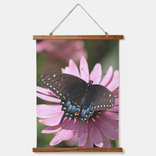 Tapisserie Suspendue Papillon noir Swallowtail (Recto)