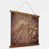 Tapisserie Suspendue Papillon Sculpté En Art Brown Nature (Angulaire)