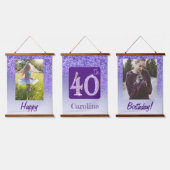 Tapisserie Suspendue Parties scintillant décorative violette 2 Photos 4 (Tripler)