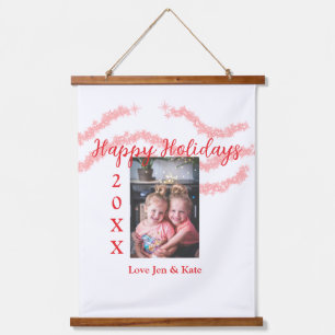 Tapisserie Suspendue Parties scintillant rouge enfants photo de famille