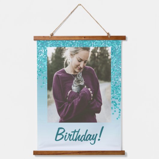 Tapisserie Suspendue Parties scintillant Turquoise décorative 2 Photos (Recto 3)