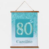 Tapisserie Suspendue Parties scintillant Turquoise décorative 2 Photos (Recto 2)