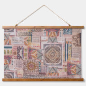 Tapisserie Suspendue Patchwork ethnique Abstrait Mur suspendu (Devant)