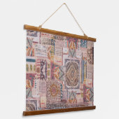 Tapisserie Suspendue Patchwork ethnique Abstrait Mur suspendu (Angulaire)