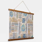 Tapisserie Suspendue Patchwork Ethnique Boho Patchwork Wall Hanging (Angulaire)