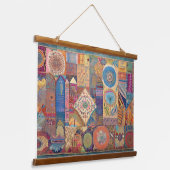 Tapisserie Suspendue Patchwork Mandala Wall Hanging (Angulaire)