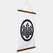 Tapisserie Suspendue Paulownia avec 5-3 fleurs en cercle (Angulaire)