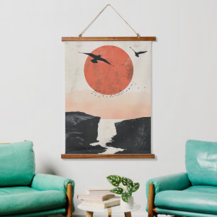 Tapisserie Suspendue Paysage Abstrait de Boho (12)