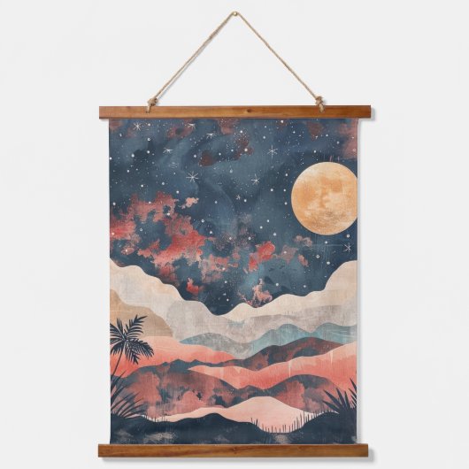 Tapisserie Suspendue Paysage Abstrait de Boho (24) (Recto)