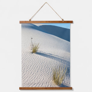 Tapisserie Suspendue Paysage du désert de White Sands et plantes de yuc