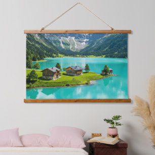 Tapisserie Suspendue Paysage montagneux du lac Alpin