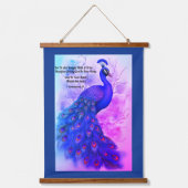 Tapisserie Suspendue Peacock bleu et violet (Recto)