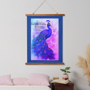 Tapisserie Suspendue Peacock bleu et violet
