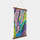 Tapisserie Suspendue Peinture Abstraite expressive en multi-couleurs (Angulaire)