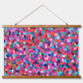 Tapisserie Suspendue Peinture Abstraite rose (Devant)