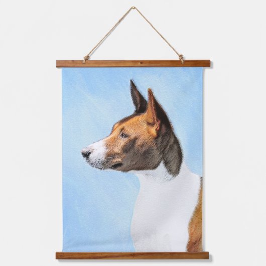 Tapisserie Suspendue Peinture Basenji - Belle Art Original (Recto)