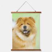 Tapisserie Suspendue Peinture Chow Chow - Joli art original chien (Recto)