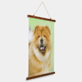 Tapisserie Suspendue Peinture Chow Chow - Joli art original chien (Angulaire)