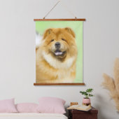 Tapisserie Suspendue Peinture Chow Chow - Joli art original chien (Chambre à coucher)