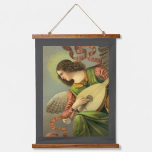 Tapisserie Suspendue Peinture d'ange avec mandoline