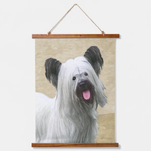 Tapisserie Suspendue Peinture de Terrier Skye - Drôle d'Art Original de