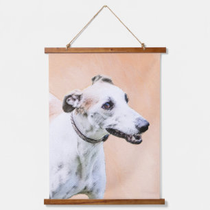 Tapisserie Suspendue Peinture Greyhound - Cute Original Chien Art