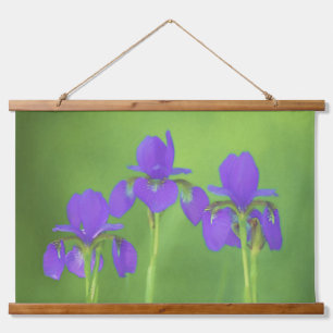 Tapisserie Suspendue Peinture Iris Violet - Art Fleur Originale