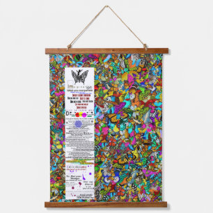 Tapisserie Suspendue Peinture mosaïque colorée abstraite vibrante