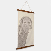 Tapisserie Suspendue Peinture originale de chien par Retriever de Chesa (Angulaire)