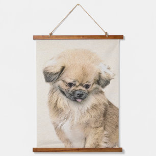 Tapisserie Suspendue Peinture Pekingese - Cute Original Chien Art