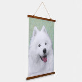 Tapisserie Suspendue Peinture Samoyed - Cute Original Chien Art (Angulaire)