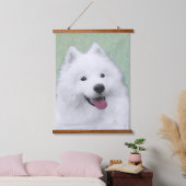 Tapisserie Suspendue Peinture Samoyed - Cute Original Chien Art (Chambre à coucher)
