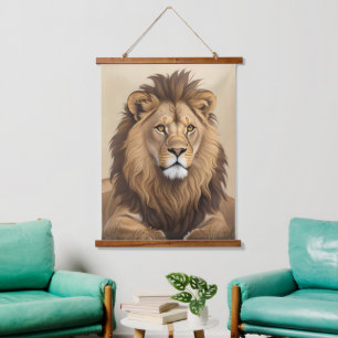 Tapisserie Suspendue Peinture vintage au lion