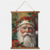 Tapisserie Suspendue Père Noël avec gui (Recto)